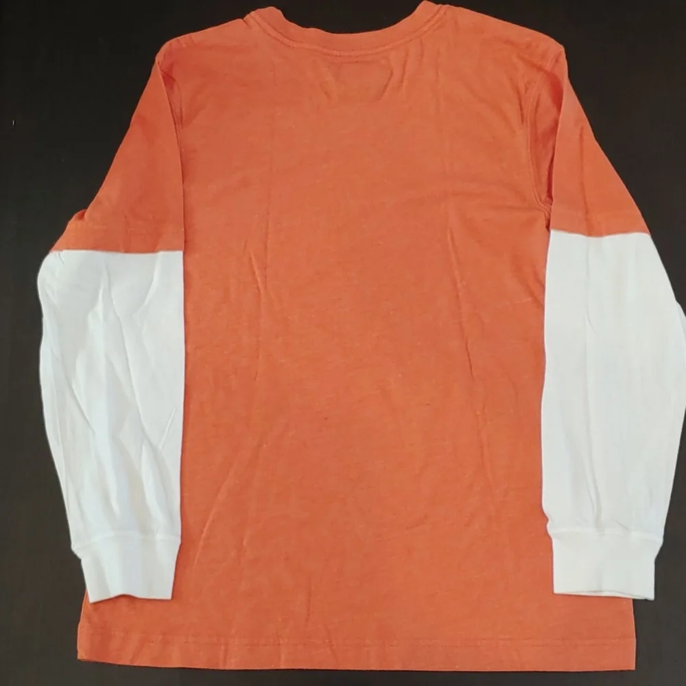 🌻 Old Navy Boys Collectabilitees Orange Wolverine Long Sleeve Tee Size Large